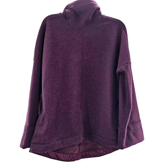 Athleta Tops - Athleta Cozy Karma Funnel Neck Sweatshirt in Spiced Cabernet Heather Size XS